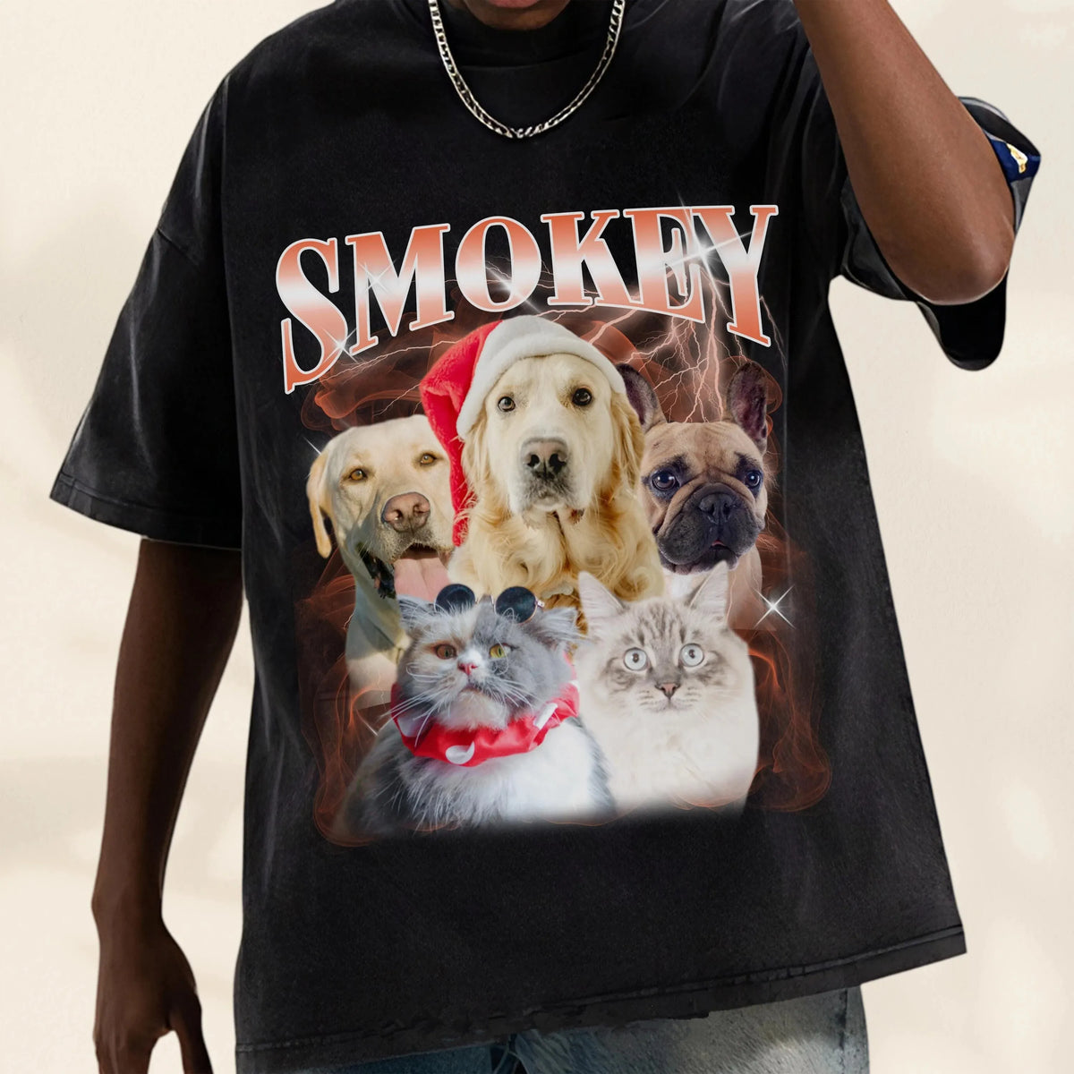 Custom Pet Bootleg Shirt – Personalized Dog Tee & Hoodie with Photo & Name 