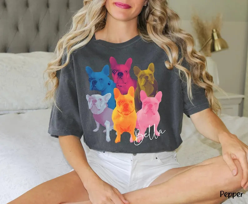 Custom Pet Portrait Shirt, Vintage Pet Photo Shirt, Nostalgic Dog Portrait Tee Hoodie Sweatshirt