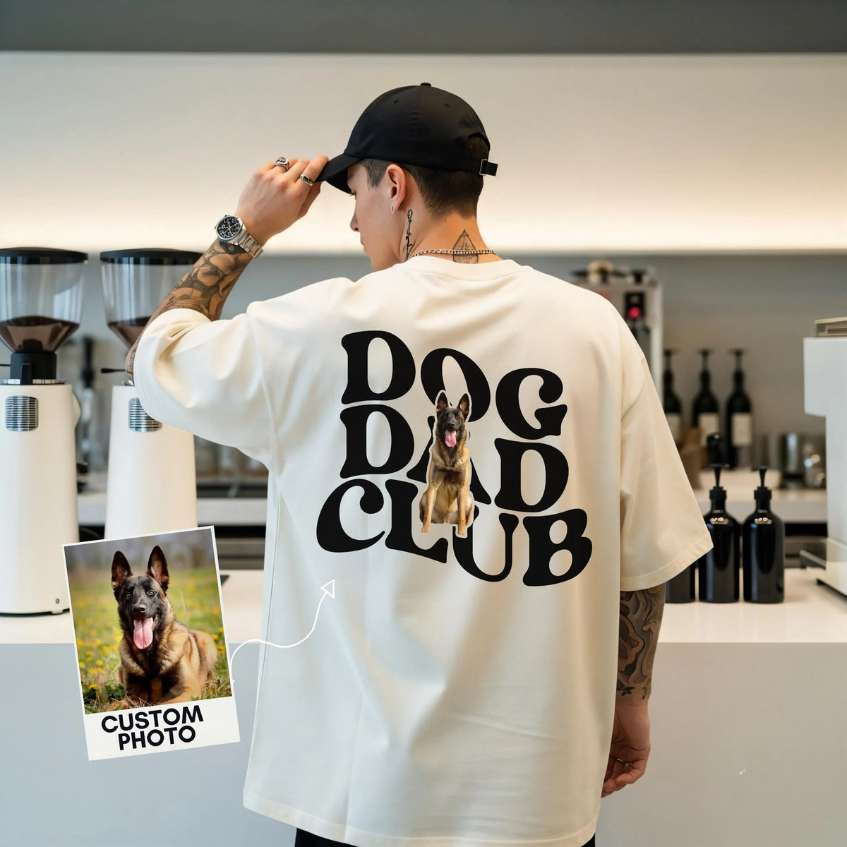 Dog Dad Club Shirt, Custom Pet Photo Tee, Fathers Day Shirt for Dog Dad