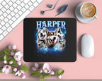 Custom Pet Photo Bootleg Mouse Pad, Pet portrait Mouse Pad, Pet Lover Gift
