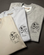 Custom Embroidered Pet Face T-shirt, Personalized Hoodie Embroidered with Multiple Pets- Stylish Outline Style