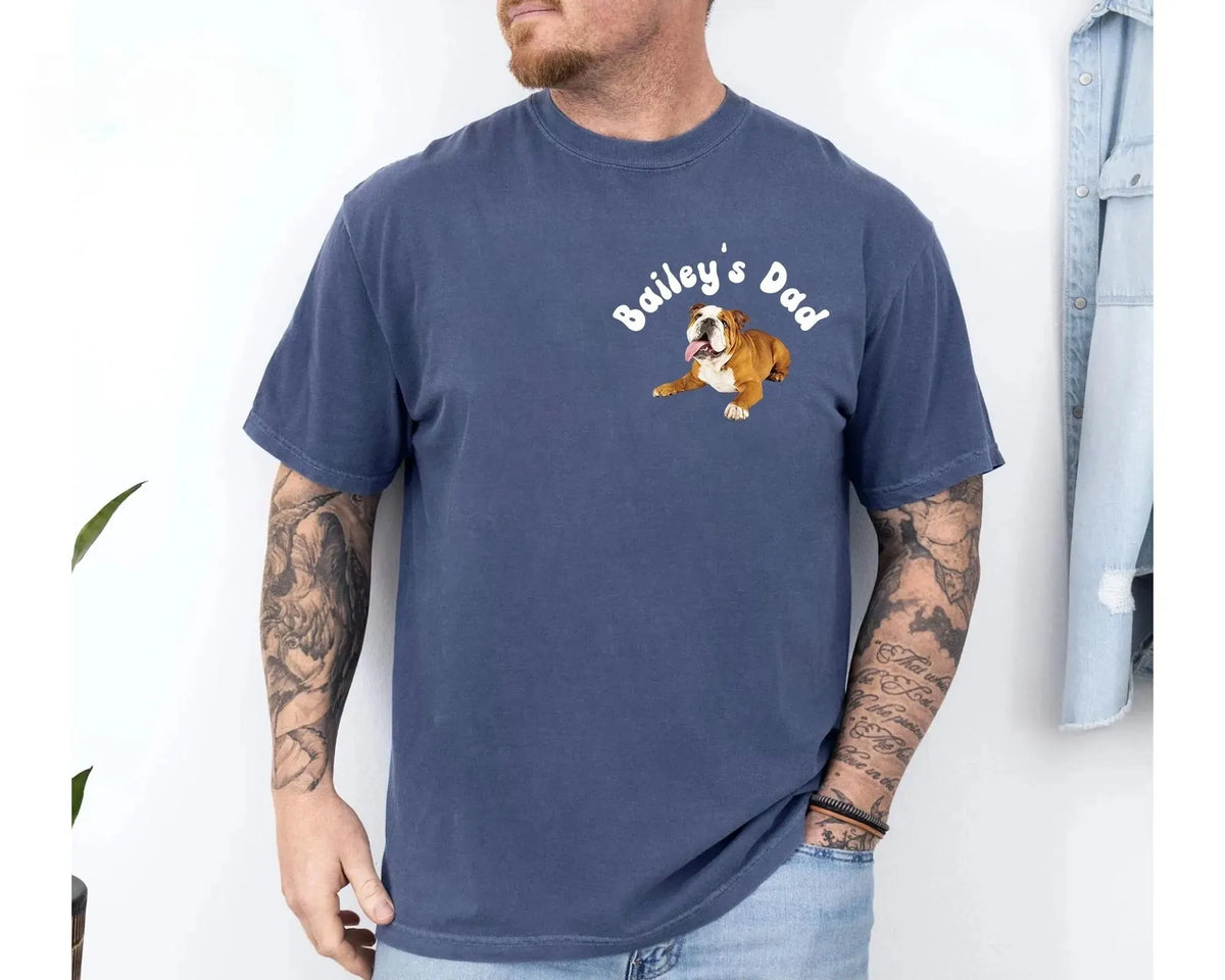Personalized Dog Dad Shirt with Pet Photo, Best Dog Dad Ever Shirt, Fathers Day Gift