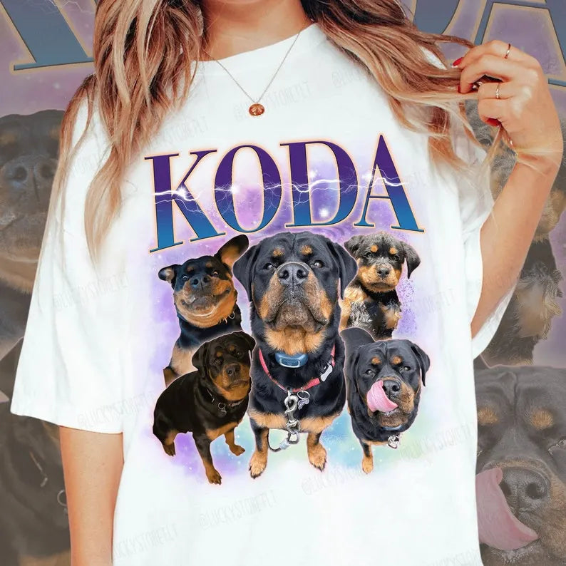 Custom Your Pet Bootleg Shirt, Retro 90's Custom Pet Tee Sweatshirt Hoodie