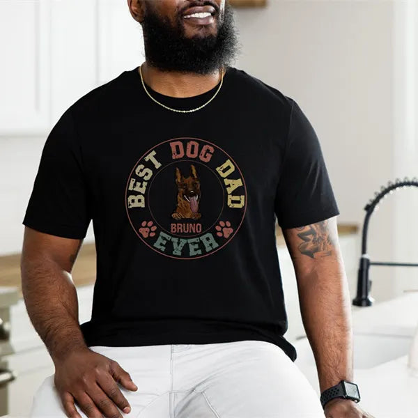 Personalized Printing Best Dog Dad Ever Shirt For Dog Dad