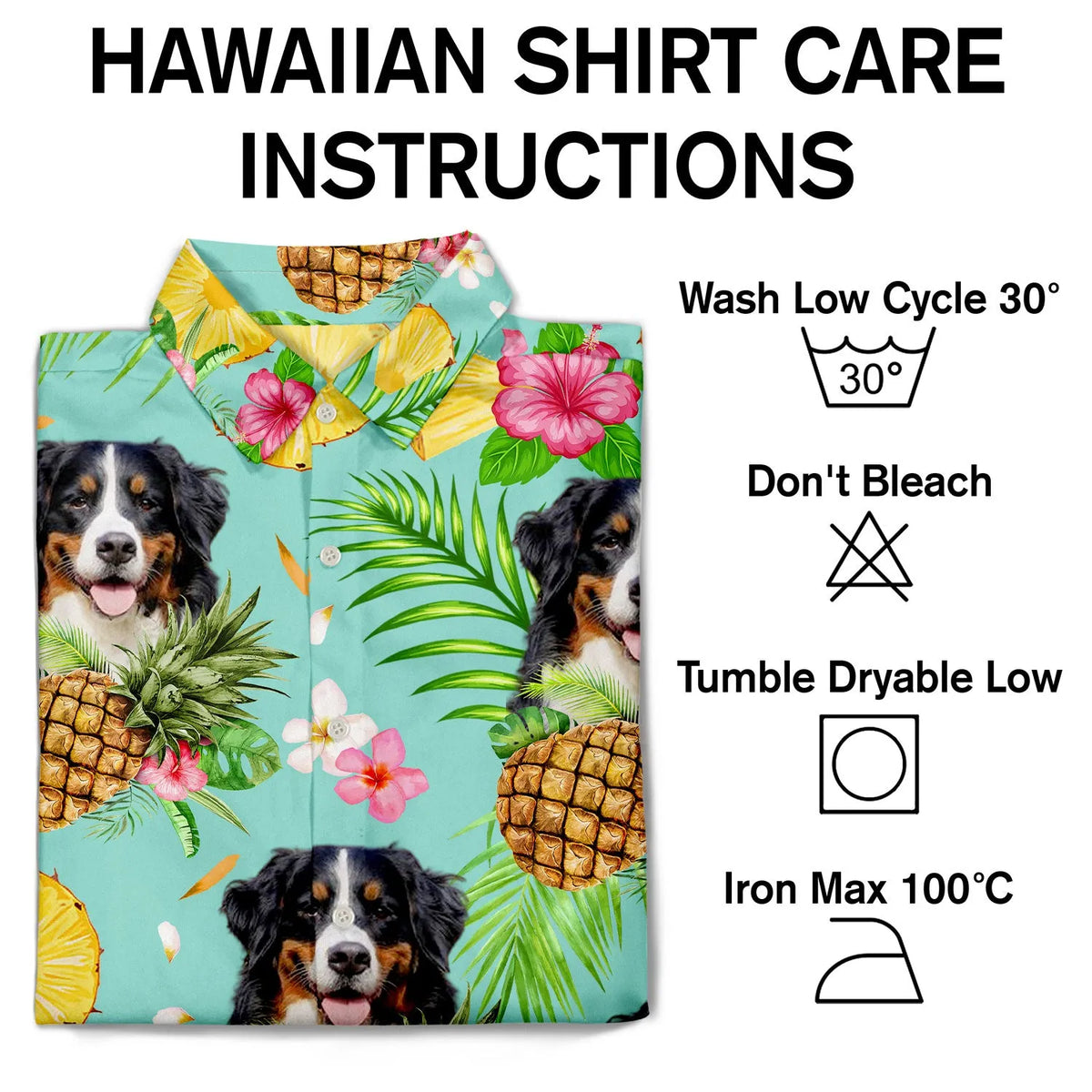 Custom Photo Funny Family Pet Face Tropical Fruit Personalized Custom Hawaiian Shirt