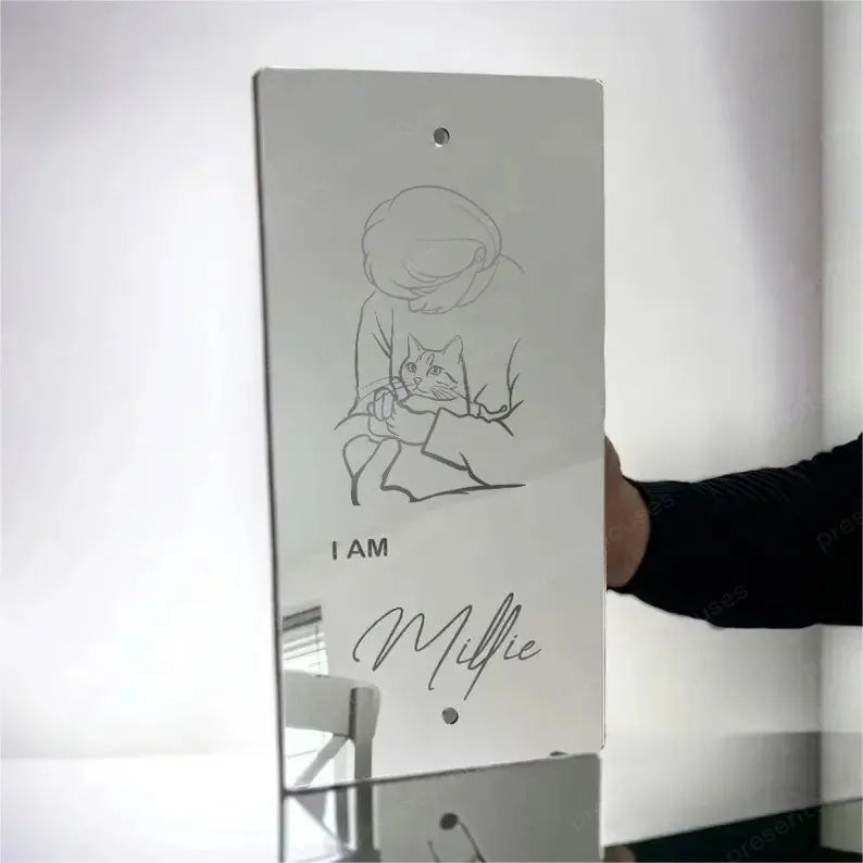 PetFiestas® Customized Family & Pet Photo Mirror Light