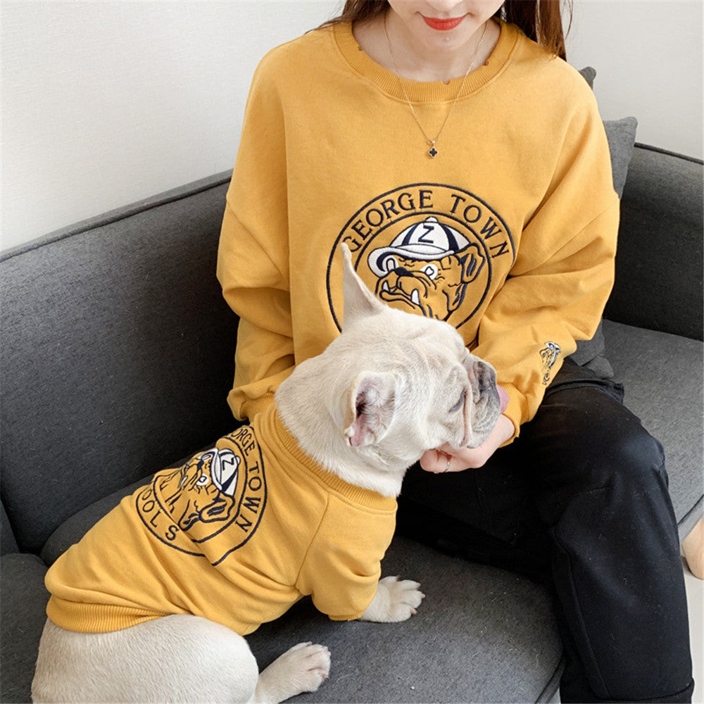Personalized Embroidered Pet's Photo Matching Family Clothes For Pet Lover and Owner