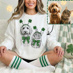 Personalized St. Patrick's Day Pet Sweatshirt - Custom Photo Dog or Cat Hoodie