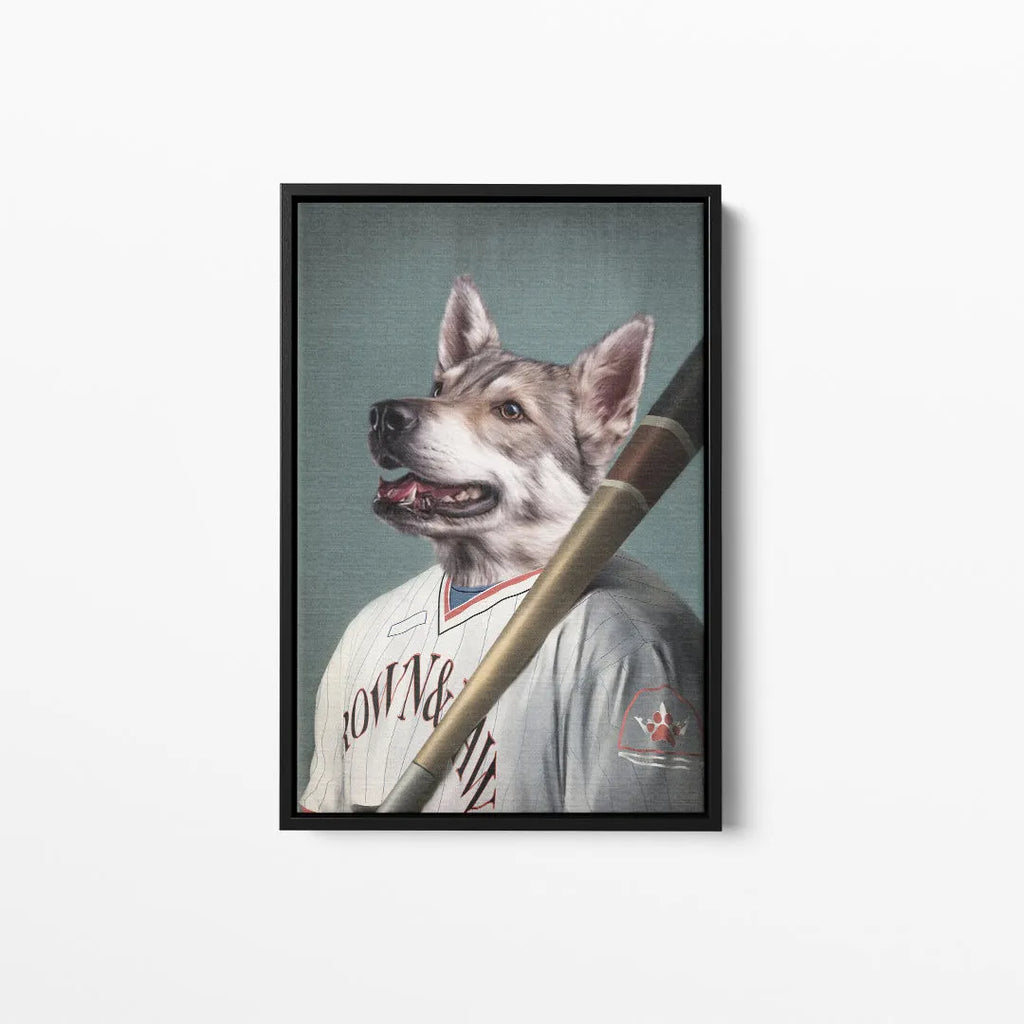 The Baseball Player - Custom Pet Portrait Canvas Frame