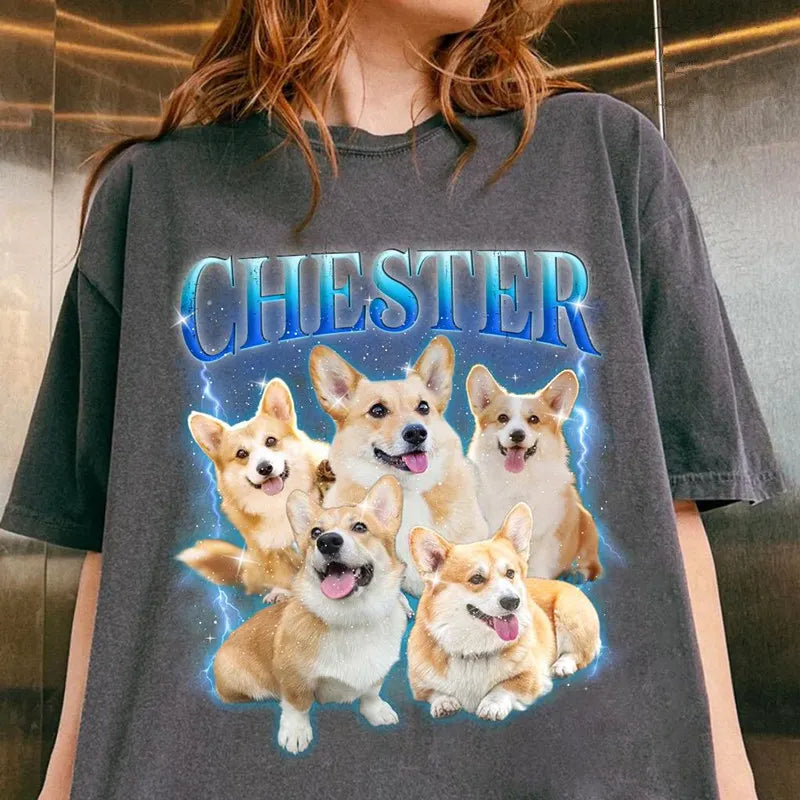Custom Bootleg Rap Tee Dog Pet Printing T-Shirt Sweatshirt Hoodie