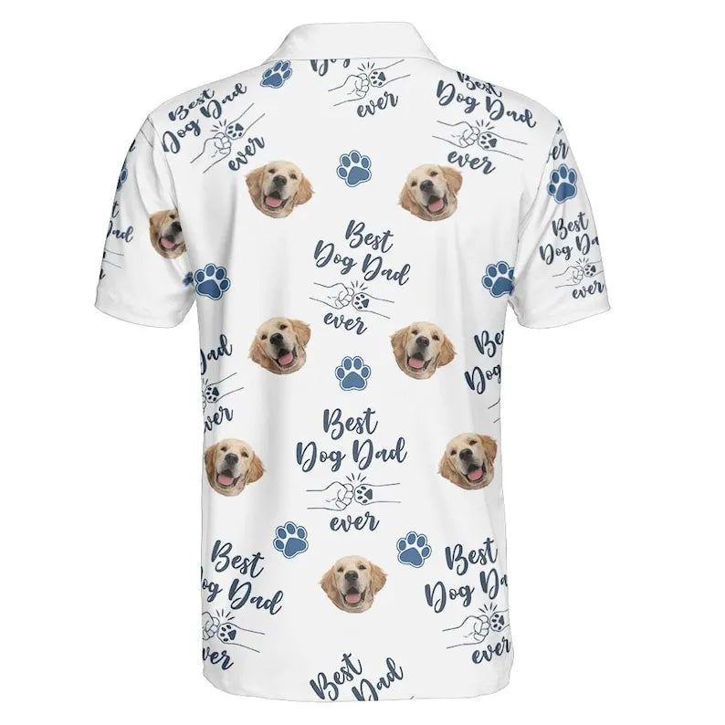 Custom Pet Polo Shirt, Best Dog Dad Ever for Husband, Father,Dog Dad Fathers Day Present