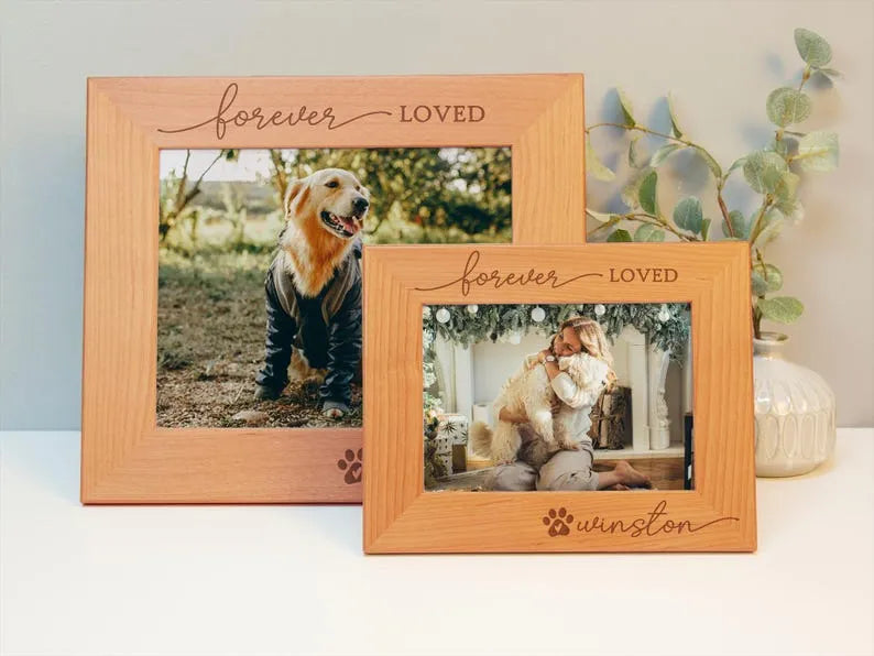 Personalized Dog Memorial Picture Frames, Pet Memorial Gift, Pet Loss Gift for Dog Mom