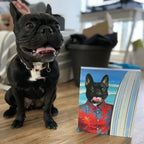 The Surfer - Custom Pet Portrait Canvas Frame