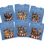 Custom Dog Breed Patriotic Dogs 4th of July Dog T-Shirts, USA Flag, Fireworks, America 250