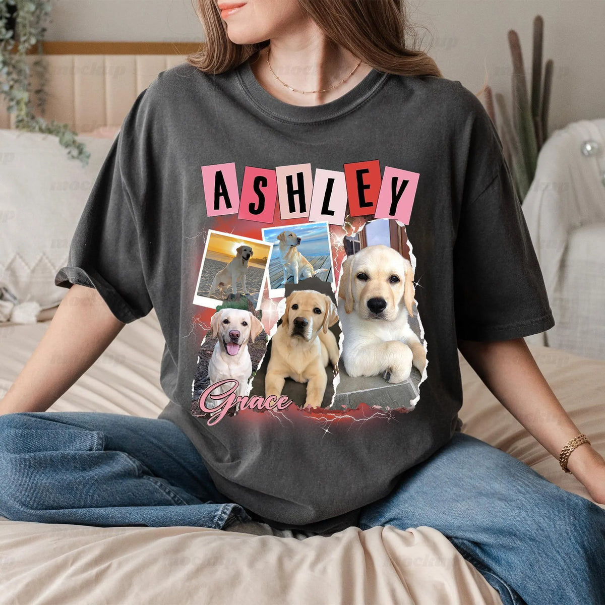 Custom Bootleg Rap Tee, Vintage T-Shirt With Pet Faces