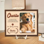 Personalized Wooden Pet Memorial Plaque, Dog Memorial Keepsake with Photo