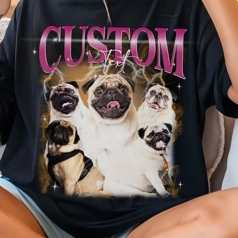 Custom Pet Vintage Shirt Personalize Bootleg, Pet Lover Shirt Hoodie Sweatshirt