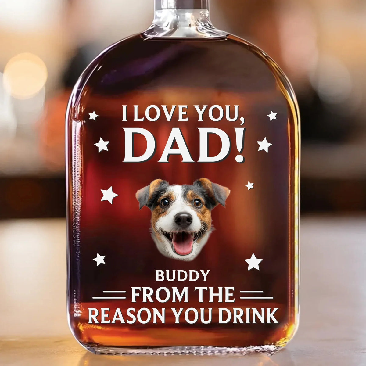Custom Dog & Cat Photo Whiskey Bottle - From the Reasons You Drink Whiskey Bottles