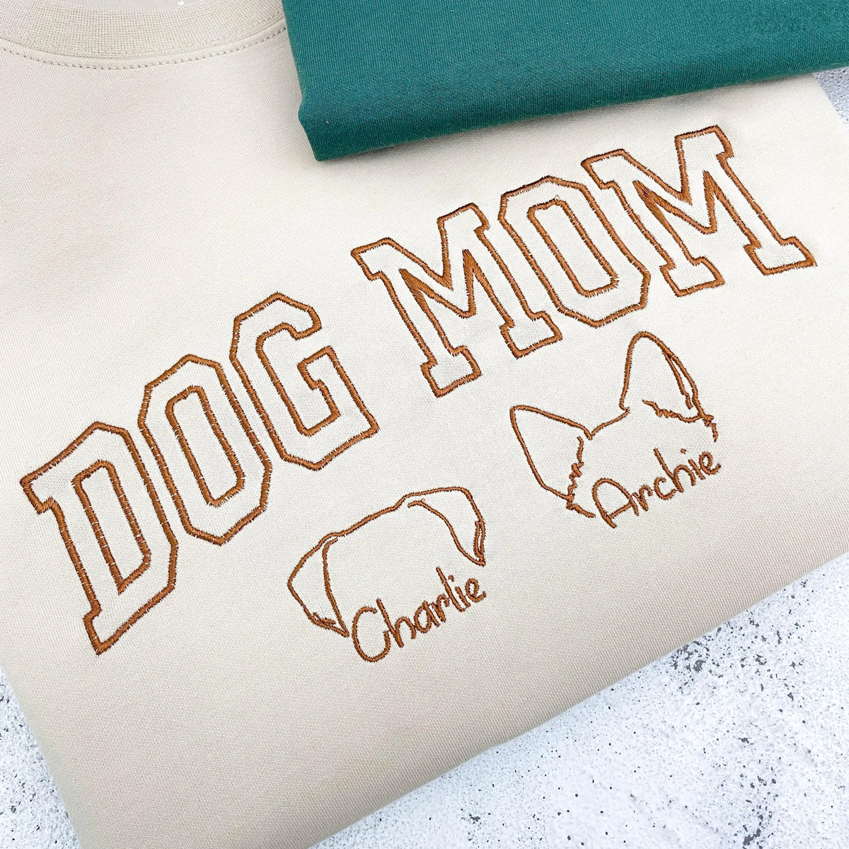Custom Dog Mom or Cat Mom Sweatshirt with Ears & Names, Mother's Day Gift