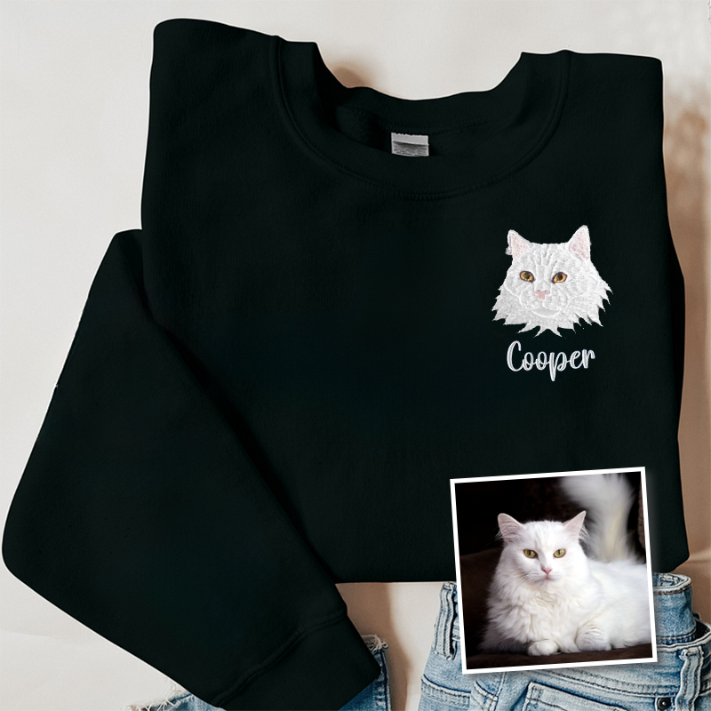 Turkish Angora Cat Lover Custom Embroidered Sweatshirt Hoodie T-shirt