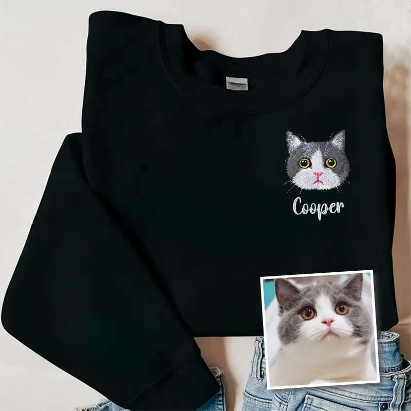 Brazilian Shorthair Cat Lover Custom Embroidered Sweatshirt Hoodie T-shirt