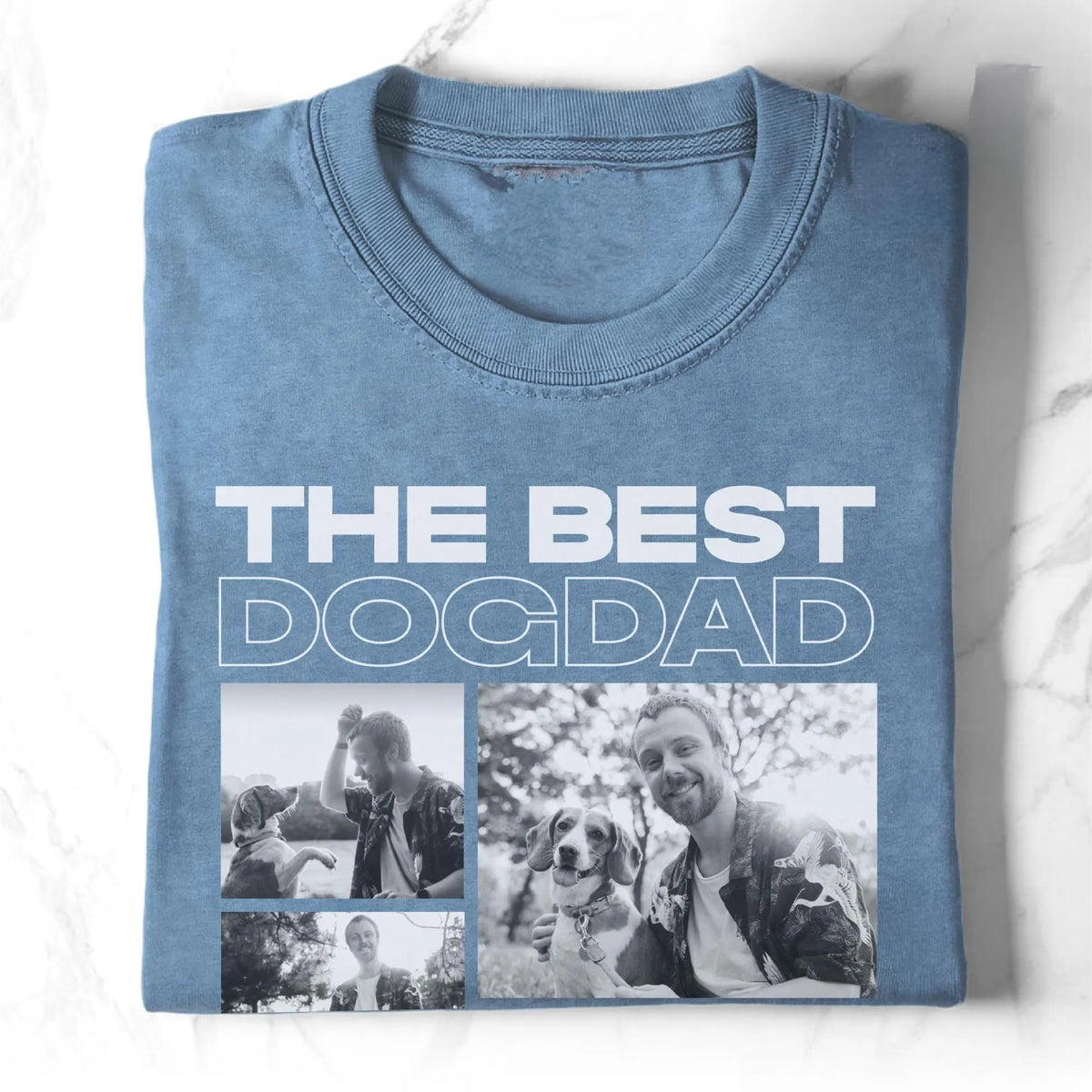 Custom Dog Dad Photo Shirt, Personalized Photo Collage Tee, Dog Dad Gift