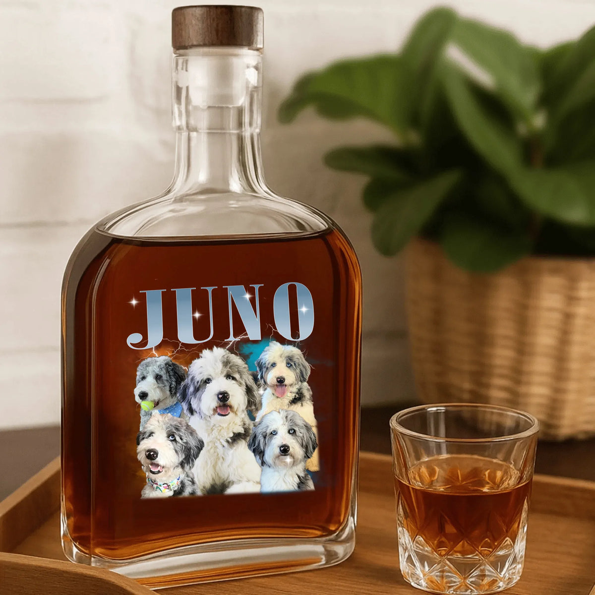 PetFiestas® Custom Pet Photo Vintage Whiskey Bottles