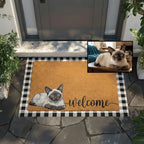 Custom Pet Portrait Door Mat, Natural Coir Fiber