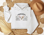 Custom Embroidery Portrait Dog Mom/Dog Dad Sweatshirt with Pet Name- Varsity Colorful Design
