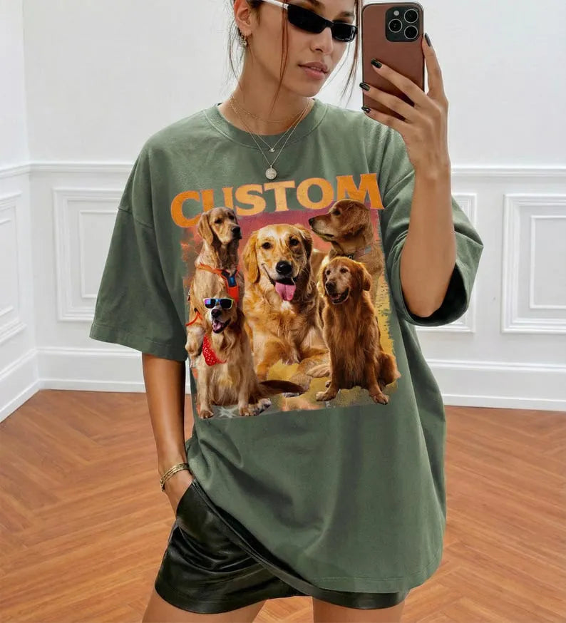 Personalized Bootleg Dog Cat Shirt, Vintage Dog Tee