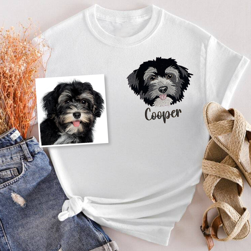 Miniature Schnauzer Lover Custom Embroidered Sweatshirt Hoodie T-shirt