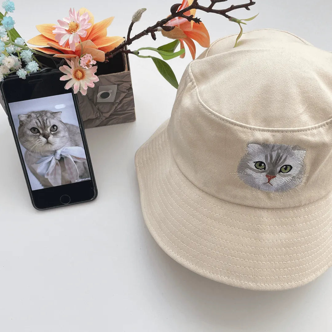 Personalized Embroidered Pet Photo Bucket Hat
