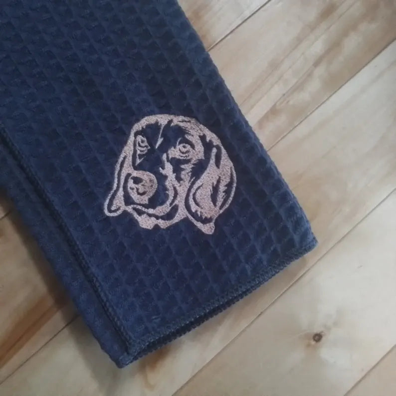 Personalized Embroidered Pet Portrait Golf Towel