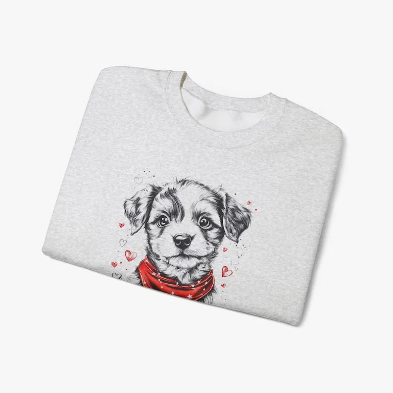 Custom Dog with Bandana Sweatshirt T-shirt, Custom Pet Valentine's Day Crewneck