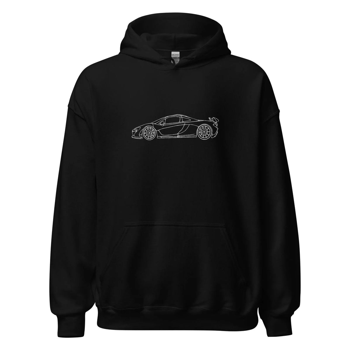 Embroidered Car Silhouette Unisex Hoodie, Gift Idea