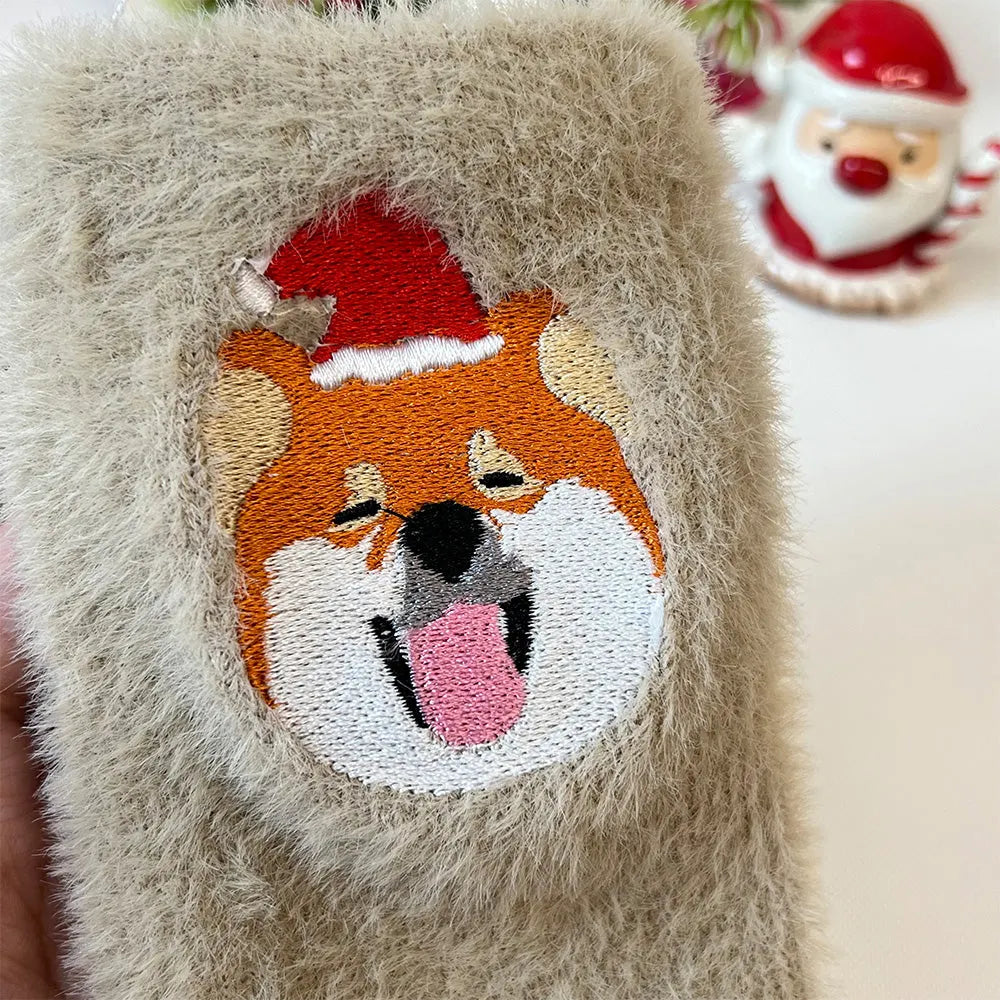 Custom Embroidered Pet Portrait  Fingerless Gloves