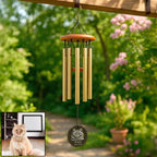 Custom Engraved Pet Memorial Wind Chime, Dog or Cat Loss Gift