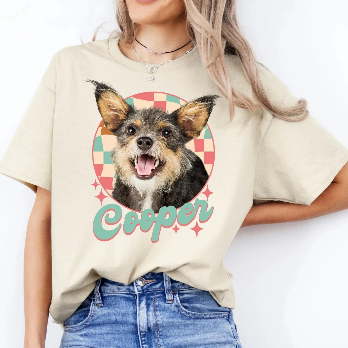 Personalized Vintage Pet Photo Unisex T-shirt, Pet Photo and Name Sweatshirt Hoodie