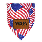 Custom Name Patch Dog Bandana, 4th of July Bandana, Patriotic Dog Gifts, Pet Lover Gift