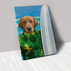 The Surfer - Custom Pet Portrait Canvas Frame