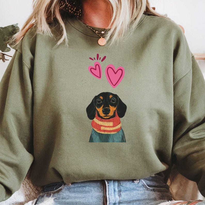 Custom Valentine’s Day Dog in Knitted Sweater – Personalized Dog/Cat Hoodie & T-Shirt