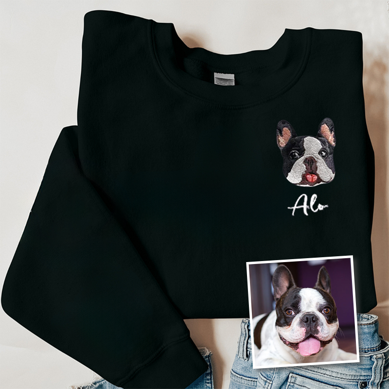French Bulldog Lover Custom Embroidered Sweatshirt Hoodie T-shirt