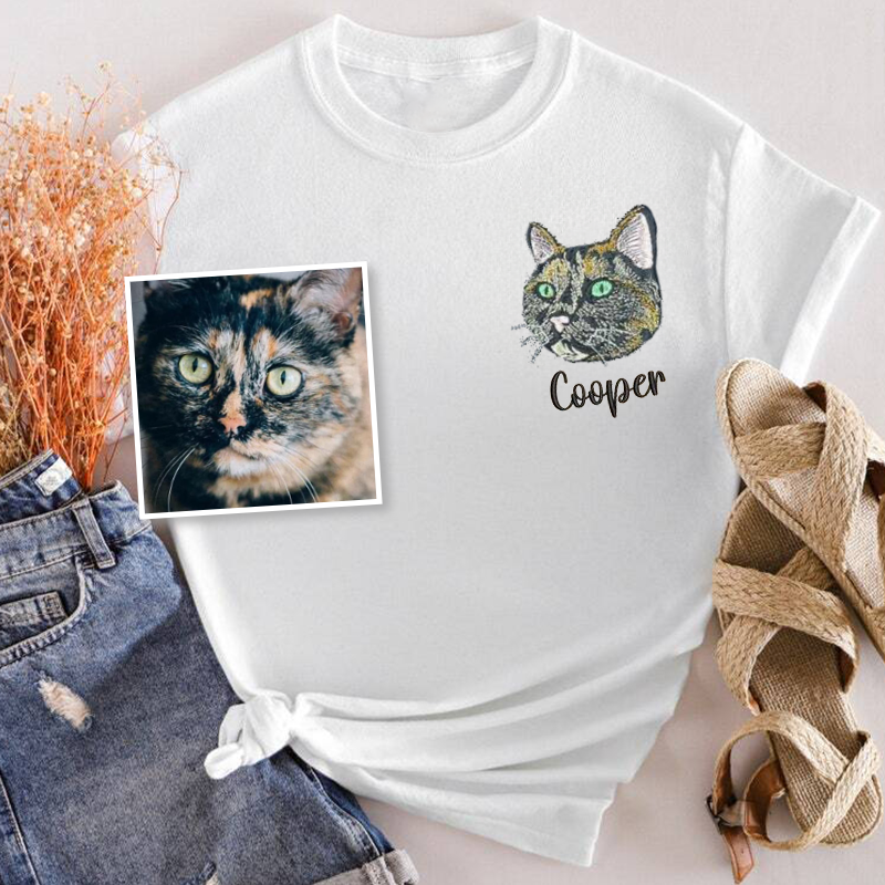 Tortoiseshell Cat Lover Custom Embroidered Sweatshirt Hoodie T-shirt