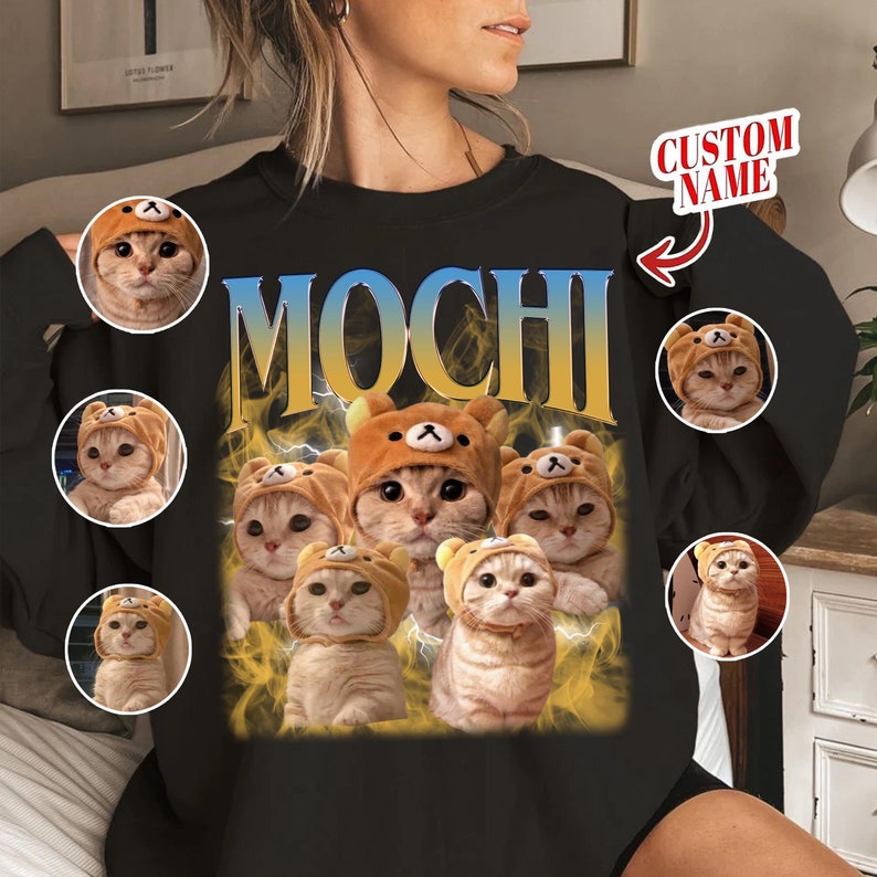 Custom Pet Bootleg Sweatshirt Tee Hoodie, Your Own Bootleg Shirt, Pet Photo Shirt