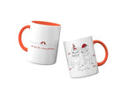 Custom Christmas Pet Line Drawing Mug, Sketch Dog Line Drawings, Custom Cat Mug