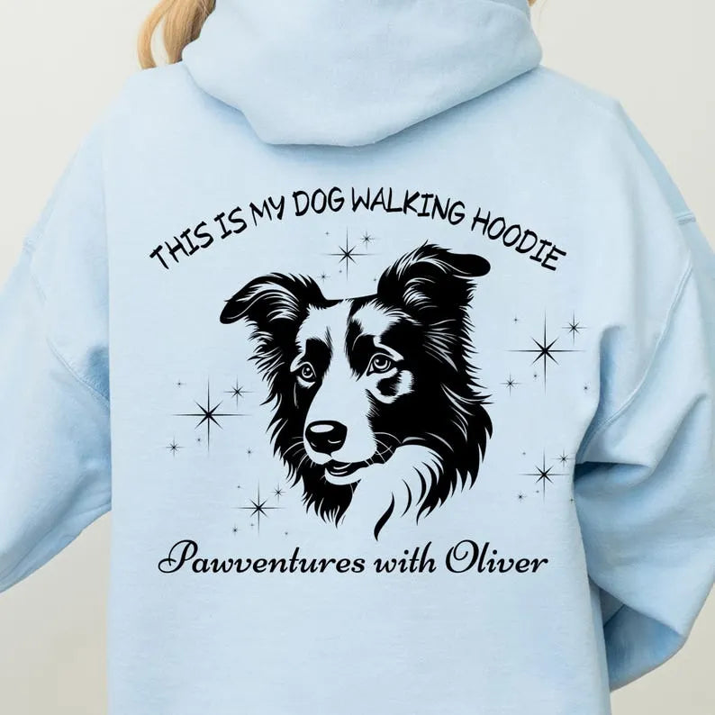Personalize This Is My Dog Walking Hoodie Sweatshirt T-shirt