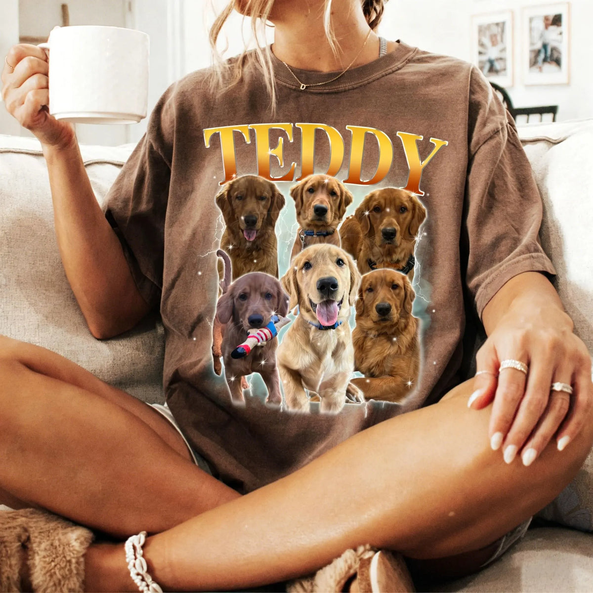 Custom Pet Vintage Bootleg T-Shirt, Retro Personalized Pet Photo + Name Shirt