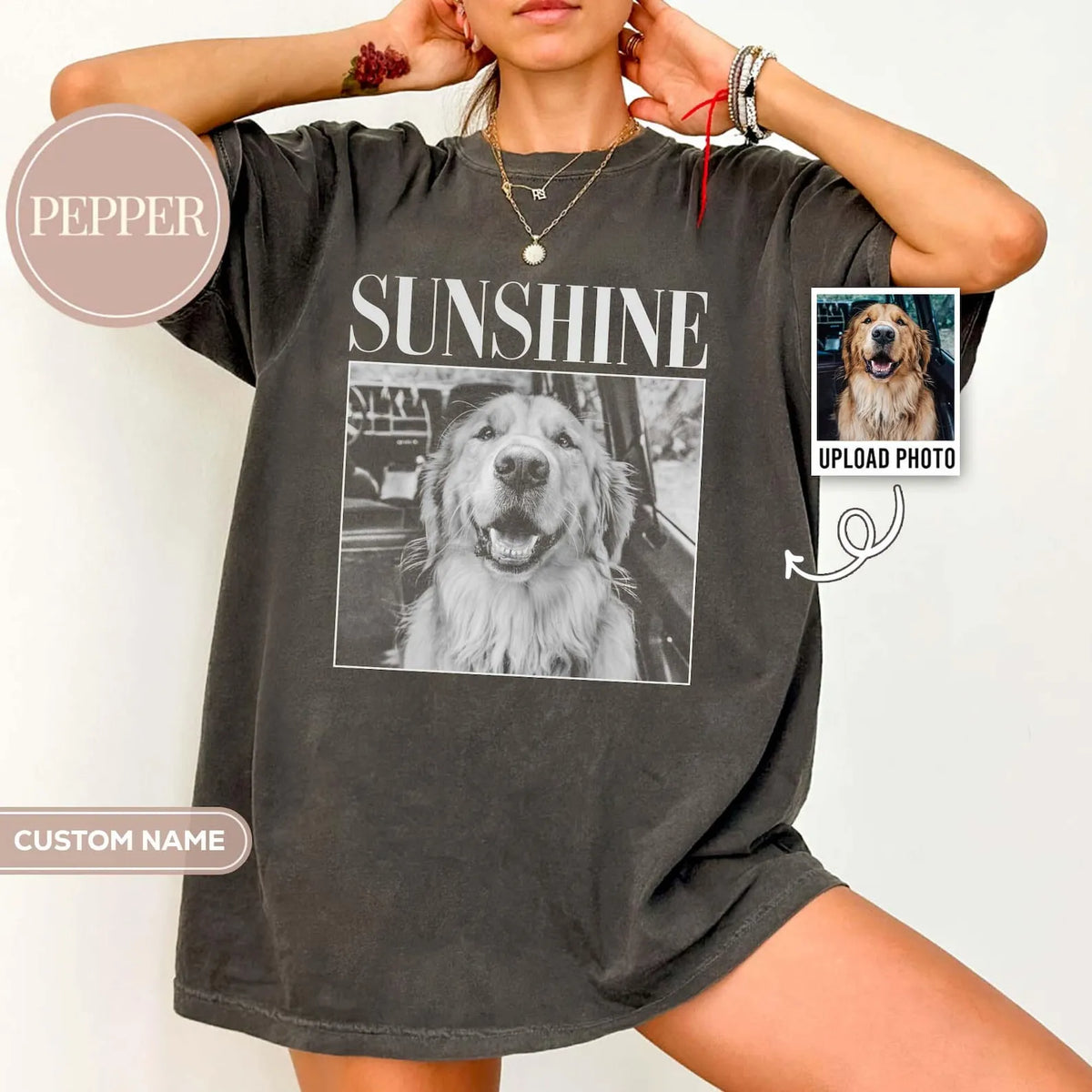 Custom Pet Photo Shirt – Personalized Pet Picture T-Shirt & Hoodie for Pet Lovers