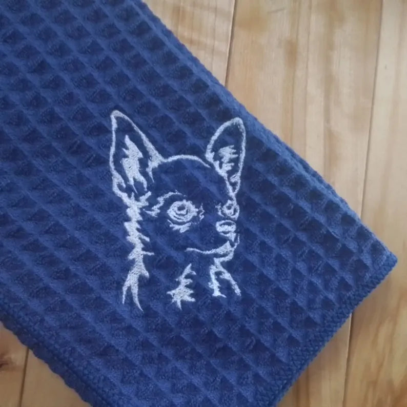 Personalized Embroidered Pet Portrait Golf Towel