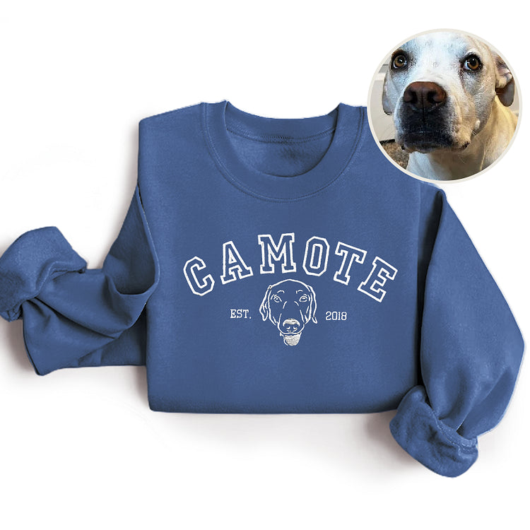 Custom Pet College Sweatshirt/Hoodie- Stylish Outline Style